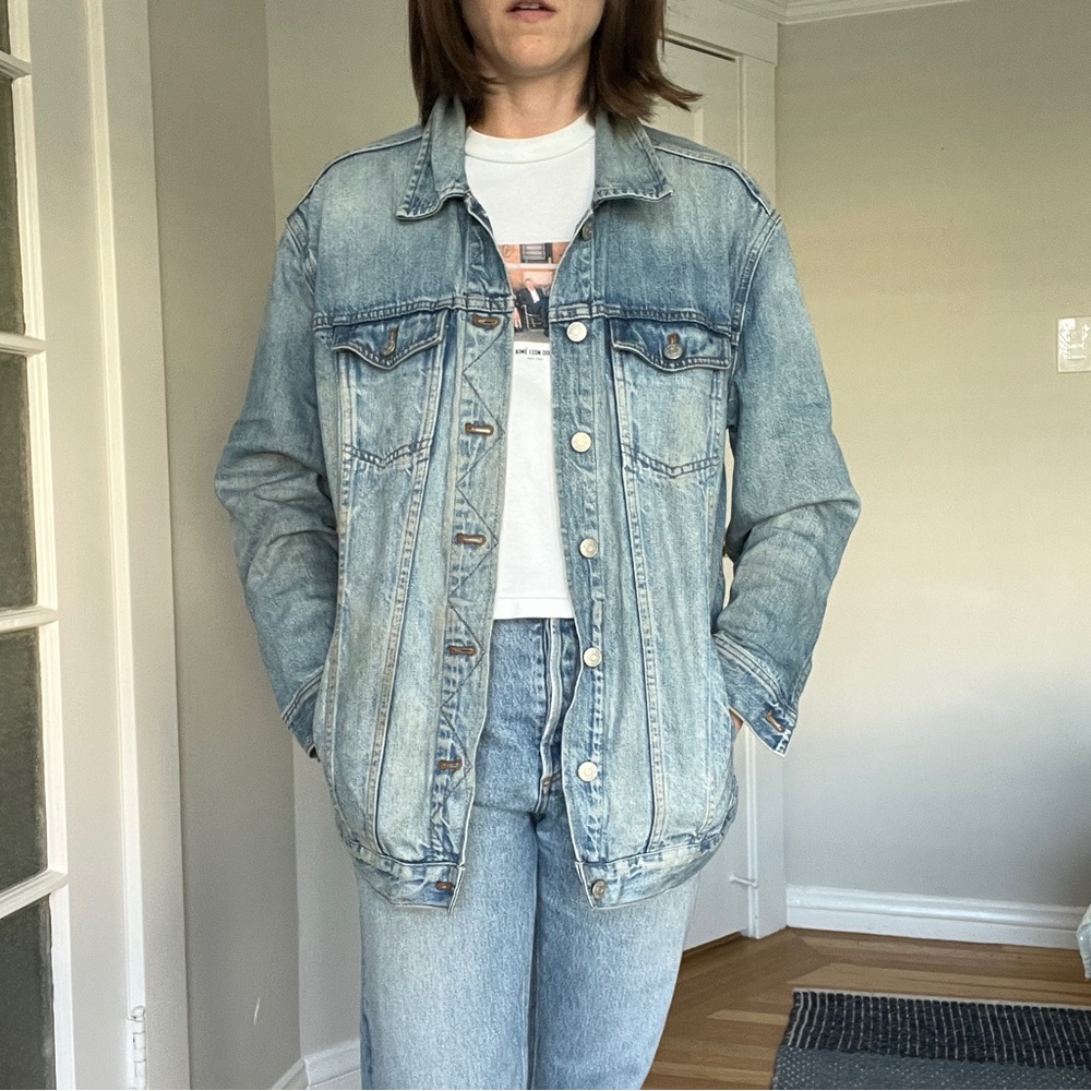 Madewell Oversized Blue Jean Jacket | Size Medium
